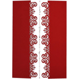 Lace Laser Cut Gate Jacket for 5x7 inch Invitation | Set of 10 | Envelopes Included Invitation Jackets and Overlays