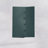 Evergreen Scalloped, Embossed Invitation Jacket, Qty 10 Invitation Jackets and Overlays