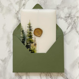 Forest Vellum Jacket (10 pack) Invitation Jackets and Overlays