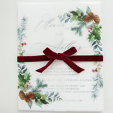Winter Pine Vellum Jacket | Set of 10 Vellum Jackets Invitation Jackets and Overlays