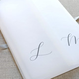 Personalized Vellum Jacket with Initials (Set of 10) Invitation Jackets and Overlays