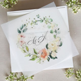 Personalized Printed Vellum Inserts 6 x  6 | Set of 10 Invitation Jackets and Overlays