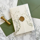 Ivy Greenery Vellum Wraps (10 pack) Invitation Jackets and Overlays