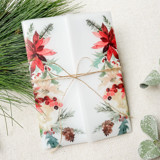 Poinsettias Vellum Jackets | Set of 10 Invitation Jackets and Overlays