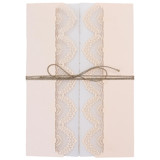 Peach Laser Cut Invitation Cover for 5x7 Card | Set of 10 | Envelopes Included Invitation Jackets and Overlays