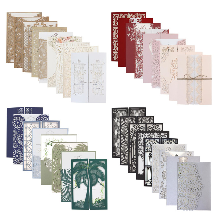 Personalized Set of 5 Samples of Laser Cut Covers for 5 x 7 Inserts