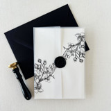 Cherry Blossom Vellum Jacket | Set of 10 Invitation Jackets and Overlays