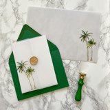 Simple Palm Tree Vellum Jacket for Wedding Invitations (10 Pack) Invitation Jackets and Overlays