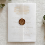 Vellum Invitation Wrap | 5x7 Translucent Vellum Jacket for Wedding Invitations | Set of 10 Invitation Jackets and Overlays