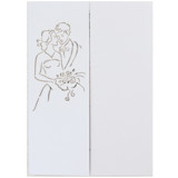 White Metallic Laser Cut Jacket for 5x7 Card | Set of 10 | Envelopes Included Invitation Jackets and Overlays