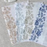 Toile vellum jacket | Customizable color | set of 10 Invitation Jackets and Overlays