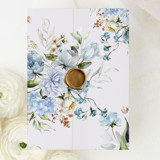 Lovely in Blue | Pack of 10 Floral Vellum Jackets Invitation Jackets and Overlays