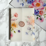 Bright Colorful Floral Arrangement Vellum Jackets (10 pack) Invitation Jackets and Overlays