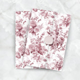 Burgundy Toile Vellum Jacket for 5 x 7 Wedding Invitations (Set of 10) Invitation Jackets and Overlays