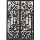 Black Laser Cut Wedding Invitation Ornamental Gatefold | Set of 10 | Envelopes Included Invitation Jackets and Overlays