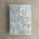 Maeve botany pewter printed vellum wrap for 5x7 card  | pack of 10 Invitation Jackets and Overlays