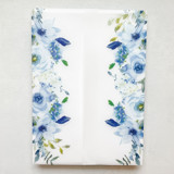 Something Blue | Set of 10 Floral Vellum Jackets Invitation Jackets and Overlays
