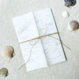 Nantucket Vellum Jackets | Set of 10 | Pink & Neutral Color Options Invitation Jackets and Overlays