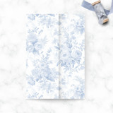 French Blue Toile Vellum Jacket for Wedding Invitations & Cards (Set of 10) Invitation Jackets and Overlays