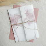 Grand Palms Vellum Jacket | Set of 10 | Neutral and Pink Color Options Invitation Jackets and Overlays