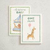 Fun Zoo Animals Baby Milestone Cards