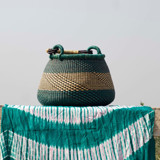 Zoore Check Check Peacock Pattern Basket Decorative Storage
