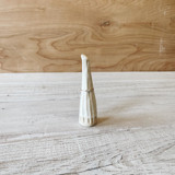Carved Ring Cone in Matte White Decorative Storage