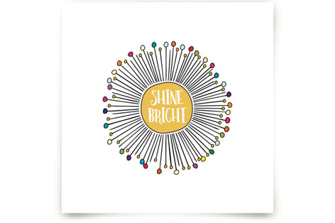 Shine Bright Sunburst Children's Art Prints