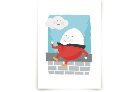 Humpty Dumpty Children's Art Prints