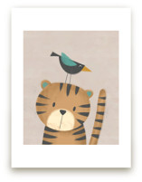 Tiger and birdie  by Farinaz Vaseghi