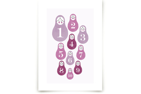 Counting Babushka Babies Children's Art Prints
