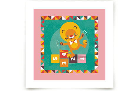 Playground Lion Children's Art Prints