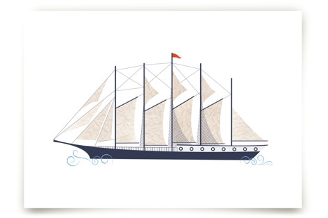 Schooner Boat Children's Art Prints