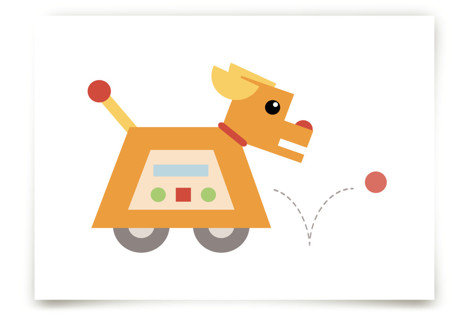 Dog-Bot Children's Art Prints