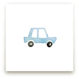 Blue Car Art by Jan Dolby