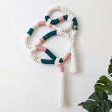 Eclectic Rope Sculpture with Golden Details, "Noble" Original Sculpture