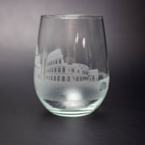 Rome, Italy Skyline Stemless Wine Glass Glassware