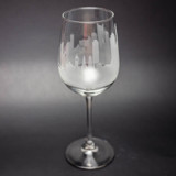 Boston Massachusetts Skyline Wine Glass Glassware