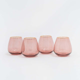 SET OF 4 - SIREN STEMWARE // SHORT STEMLESS IN PINOT Glassware