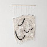 VINCULUM Collection© XI, Modern Weaving, Fiber Art with Edgy Black/Gold Chains and Details Original Textile Art