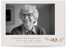 Everleaf Tribute Foil-Pressed Memorial Cards