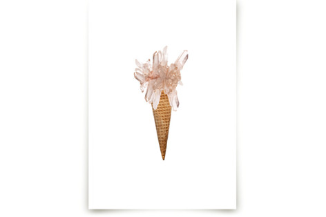 Pink Crystal Ice Cream Print Fine Art Prints