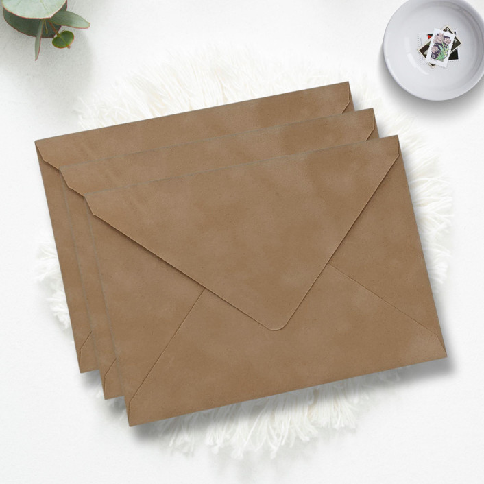 A7 Camel Velvet Envelopes (Set of 10) Envelopes by Caroline Russo Minted