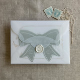White scallop laser cut vellum envelope for 5x7 card | pack of 10 Envelopes