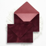 A7 Burgundy Velvet Envelopes (Set of 10) Envelopes