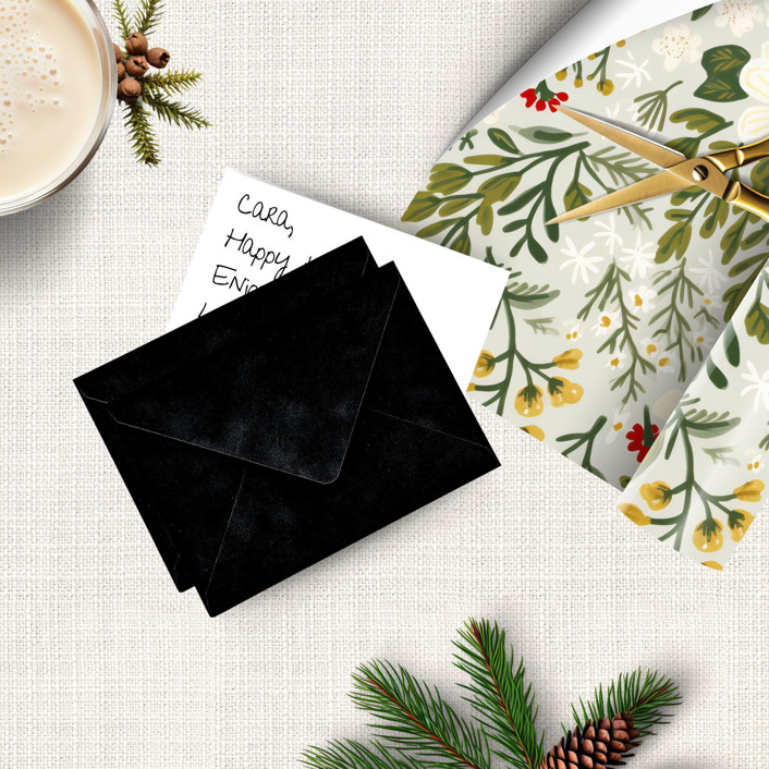 Mini Black Velvet Envelopes with Blank Note Cards for Gifts (set of 10 ...