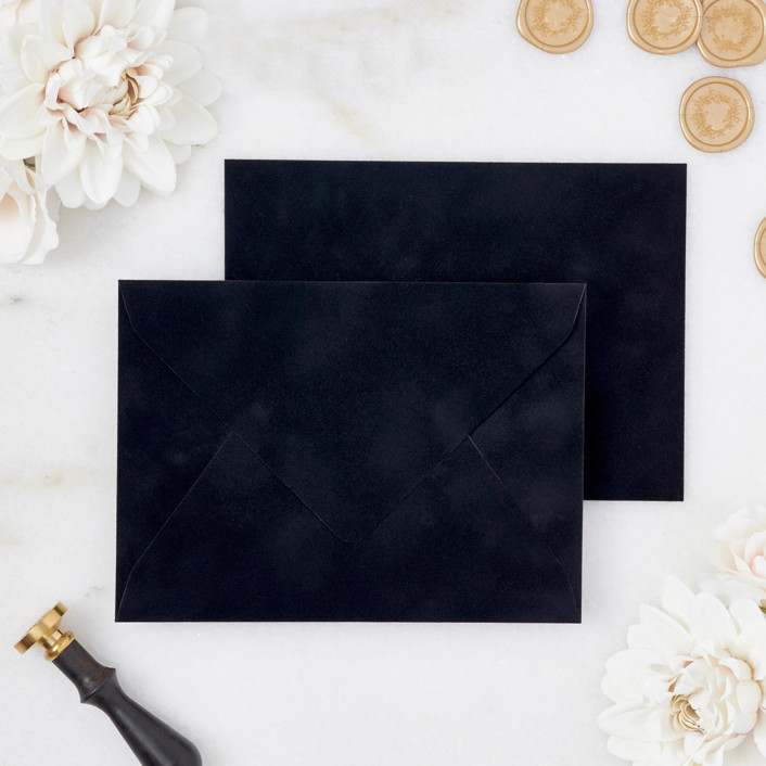 Black Velvet Envelopes Envelopes by PAPER and LACE Minted