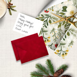 Red Velvet Mini Envelopes with Note Cards for Gifts (Set of 10) Envelopes