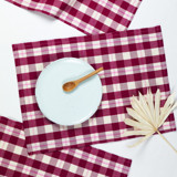 Abigail Plaid Handwoven Cotton Placemats, Set of 4 Placemats