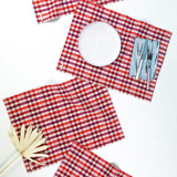 Noel Plaid Handwoven Cotton Placemats, Set of 4 Placemats